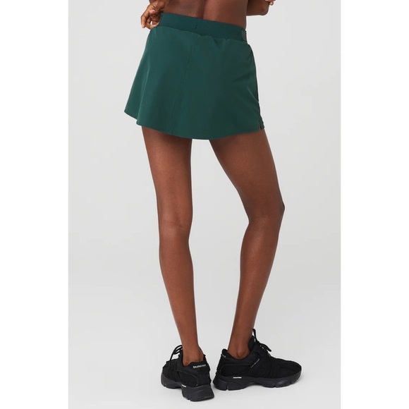 Alo Yoga High-Waist Elevation Mini Skirt Midnight Green L - Picture 4 of 13
